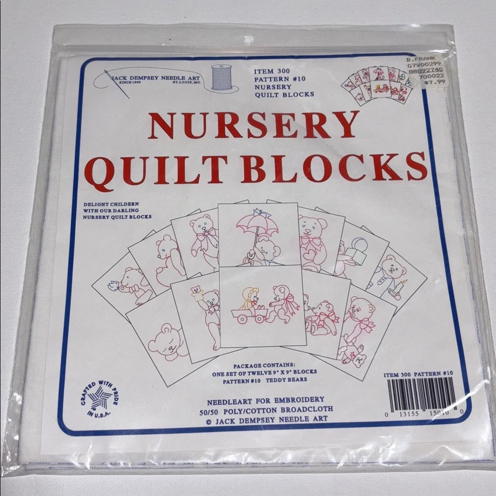 Jack Dempsey Needle Art Nursery Quilt Blocks patterns Nursery Quilt Blocks Set